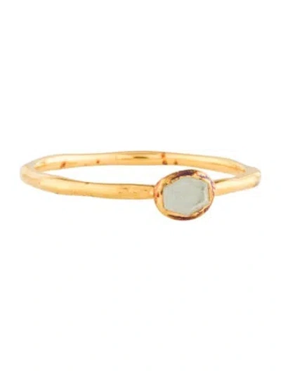 Pre-owned Monica Vinader Aquamarine Odyssey Stacking Cocktail Ring In Multi