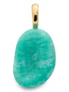 Monica Vinader Sterling Silver Aria Gemstone Pendant Amazonite In Purple