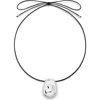 Monica Vinader Womens Silver Aria Cord 18ct Yellow Gold Vermeil Necklac