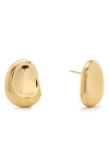 Monica Vinader Gold Aria Bold Stud Earrings In Gold