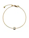 Monica Vinader Womens Asscher-cut 0.06ct Lab-grown Diamond And 18ct Yellow-gold Vermeil Chain Bracelet In Gold