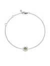 Monica Vinader Sterling Silver August Birthstone Chain Bracelet Peridot In Metallic