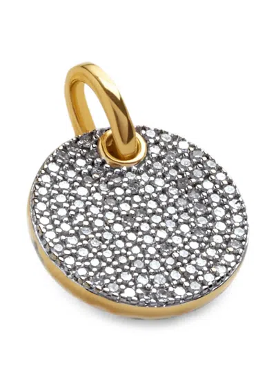 Monica Vinader Ava Pavé Diamond Pendant In Gold
