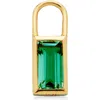 Monica Vinader Baguette 18ct Yellow Gold-plated Vermeil Sterling-silver And Green Onyx Ear Charm In Yellow Gold/onyx