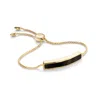 Monica Vinader Baja Black Onyx Bracelet, Gold Vermeil On Silver
