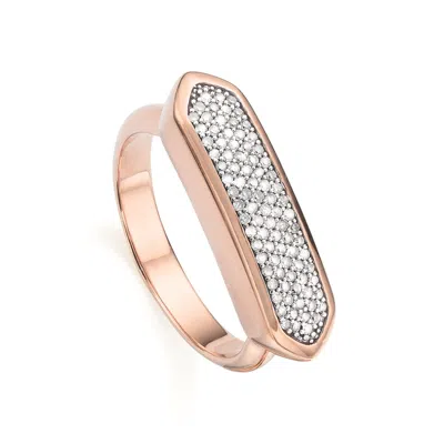 Monica Vinader Baja Diamond Ring, Rose Gold Vermeil On Silver