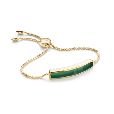 Monica Vinader Baja Green Onyx Bracelet, Gold Vermeil On Silver