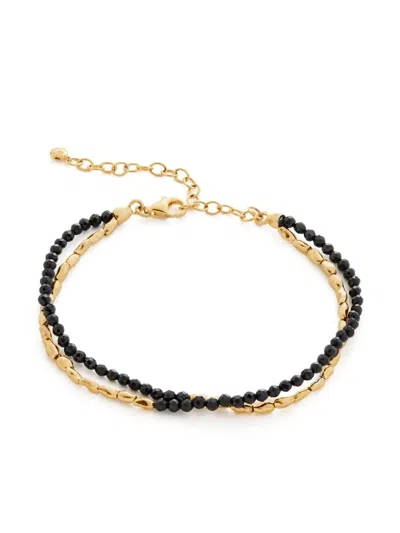 Monica Vinader Bead-embellished Bracelet In Gold