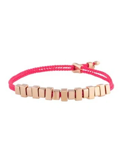 Pre-owned Monica Vinader Beaded Friendship Bracelet In Pink