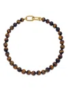 Monica Vinader Beaded-gold Necklace In Brown