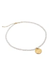 Monica Vinader Beaded Keshi Pearl Pendant Necklace In Multi