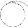 Monica Vinader Beaded Rope Chain Bracelet In Silver