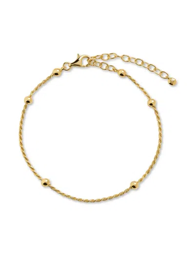 Monica Vinader Beaded Rope-chain Bracelet In Gold