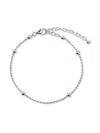 Monica Vinader Sterling Silver Beaded Rope Chain Bracelet In Silver