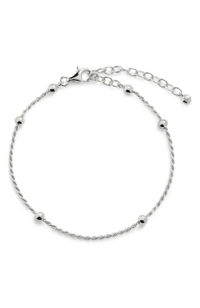 Monica Vinader Sterling Silver Beaded Rope Chain Bracelet