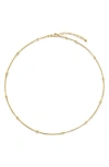 Monica Vinader Beaded Rope Chain Necklace In 18ct Gold Vermeil