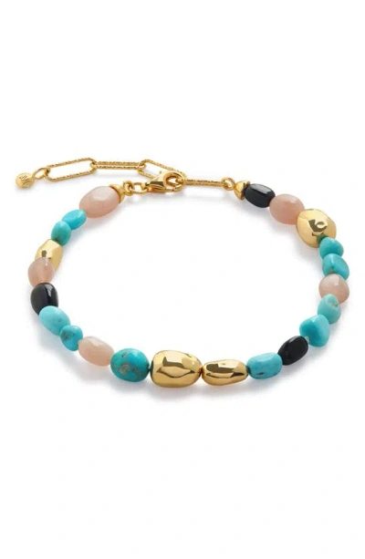 Monica Vinader Beaded Stone Bracelet In Multi