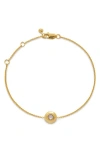 Monica Vinader Bezel Birthstone Station Bracelet In Gold