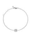 Monica Vinader Sterling Silver April Birthstone Chain Bracelet Lab Grown Diamond In Metallic