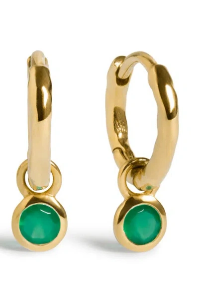 Monica Vinader Birthstone Huggie Hoop Earrings In Purple