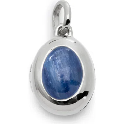 Monica Vinader Birthstone Locket Pendant In Blue