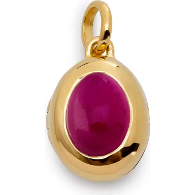 Monica Vinader Birthstone Locket Pendant In Gold