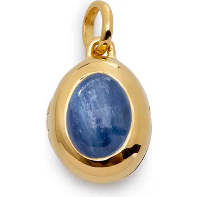 Monica Vinader Birthstone Locket Pendant In Gold