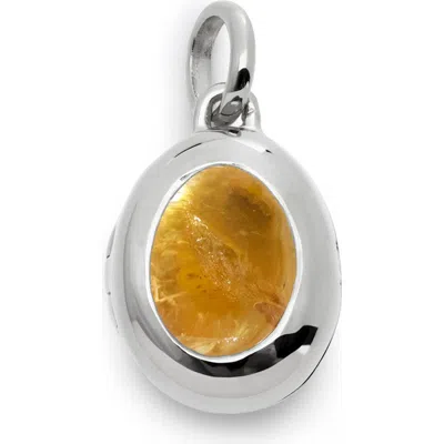 Monica Vinader Birthstone Locket Pendant In Gold