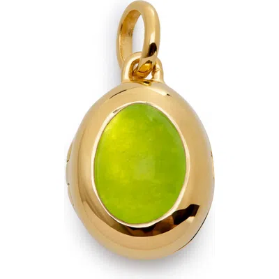 Monica Vinader Birthstone Locket Pendant In Green