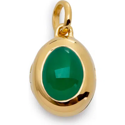 Monica Vinader Birthstone Locket Pendant In Green