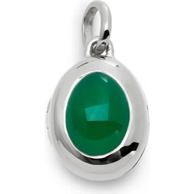 Monica Vinader Birthstone Locket Pendant In Green