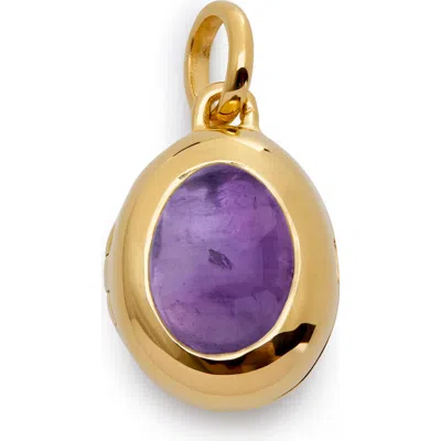 Monica Vinader Birthstone Locket Pendant In Multi