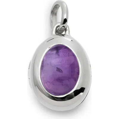Monica Vinader Birthstone Locket Pendant In Purple