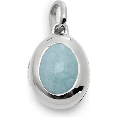 Monica Vinader Birthstone Locket Pendant In White