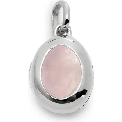 Monica Vinader Birthstone Locket Pendant In White