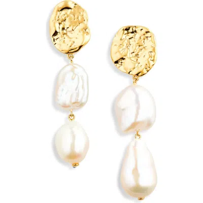 Monica Vinader Capri Freshwater Pearl Drop Earrings In Multi