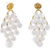 Monica Vinader Gold Capri Keshi Pearl Cocktail Earrings Pearl In 18ct Gold Vermeil/pearl