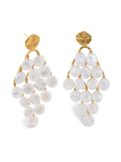 MONICA VINADER CAPRI KESHI PEARL COCKTAIL DROP EARRINGS