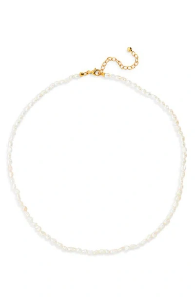 Monica Vinader Capri Keshi Pearl Necklace In White