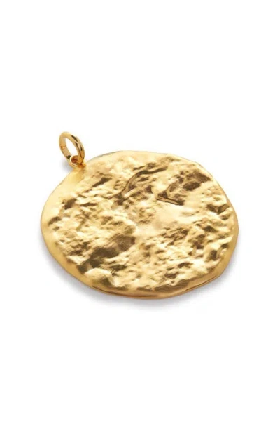 Monica Vinader Womens Gold Goddess 18ct Gold-plated Vermeil Sterling-silver Pendant Charm