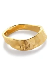 Monica Vinader Gold Capri Stacking Ring In 18k Gold Vermeil