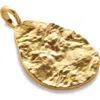Monica Vinader Gold Capri Teardrop Pendant In 18k Gold Vermeil
