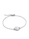 Monica Vinader Sterling Silver Diamond Round Chain Bracelet Lab Grown Diamond In Silver