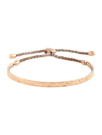 Pre-owned Monica Vinader Cord Fiji Friendship Bracelet, 10" In Neutrals