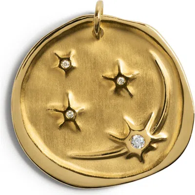 Monica Vinader Cosmic Ancient Coin Lab Grown Diamond Charm In Gold