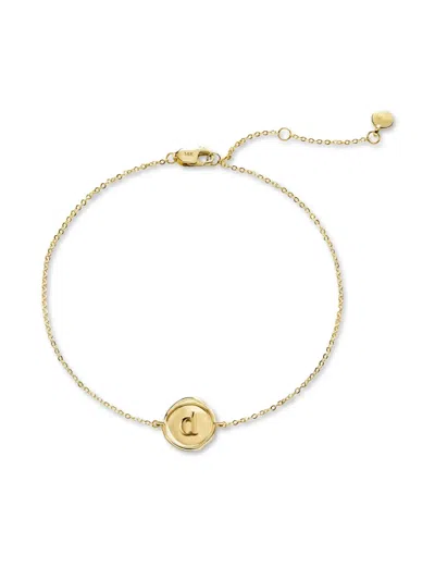Monica Vinader D-stamp Chain Bracelet In Gold/14k Solid Gold