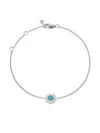 Monica Vinader Sterling Silver December Birthstone Chain Bracelet Turquoise In Metallic