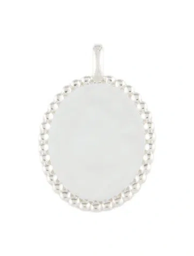 Pre-owned Monica Vinader Deia Beaded Oval Pendant In Multi