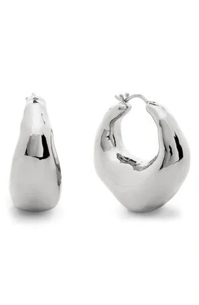 Monica Vinader Deia Bold Large Hoop Earrings In Metallic