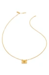 Monica Vinader Deia Evil Eye Turquoise Vermeil Necklace In 18ct Gold Vermeil
